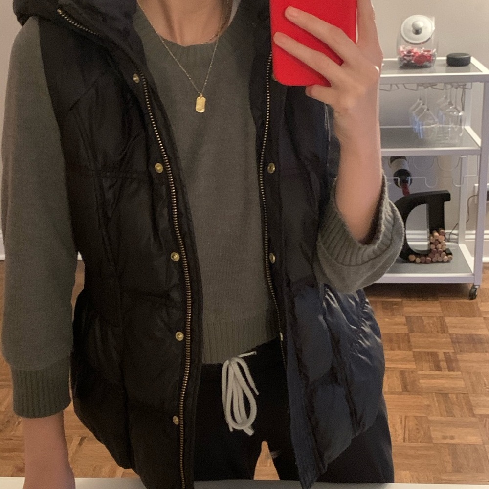 black puffer vest